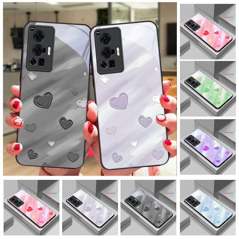 Vivo V40 - Capa de Telefone de Vidro Preto