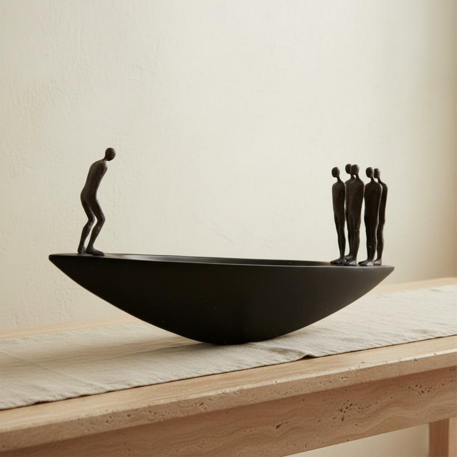 Quiet Luxury Lifestyle - Estátua Moderna de Barco à Vela