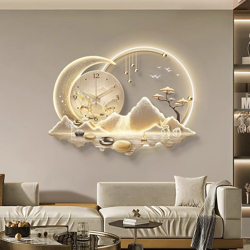 Luxury Lifestyle Aesthetic - Relógio de Parede LED Artístico, Design