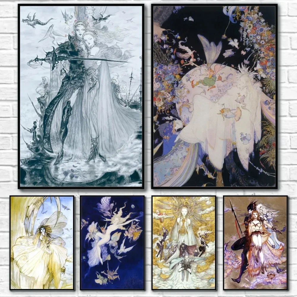 Quiet Luxury Lifestyle - Yoshitaka Amano Final Fantasy Jogo Pôster