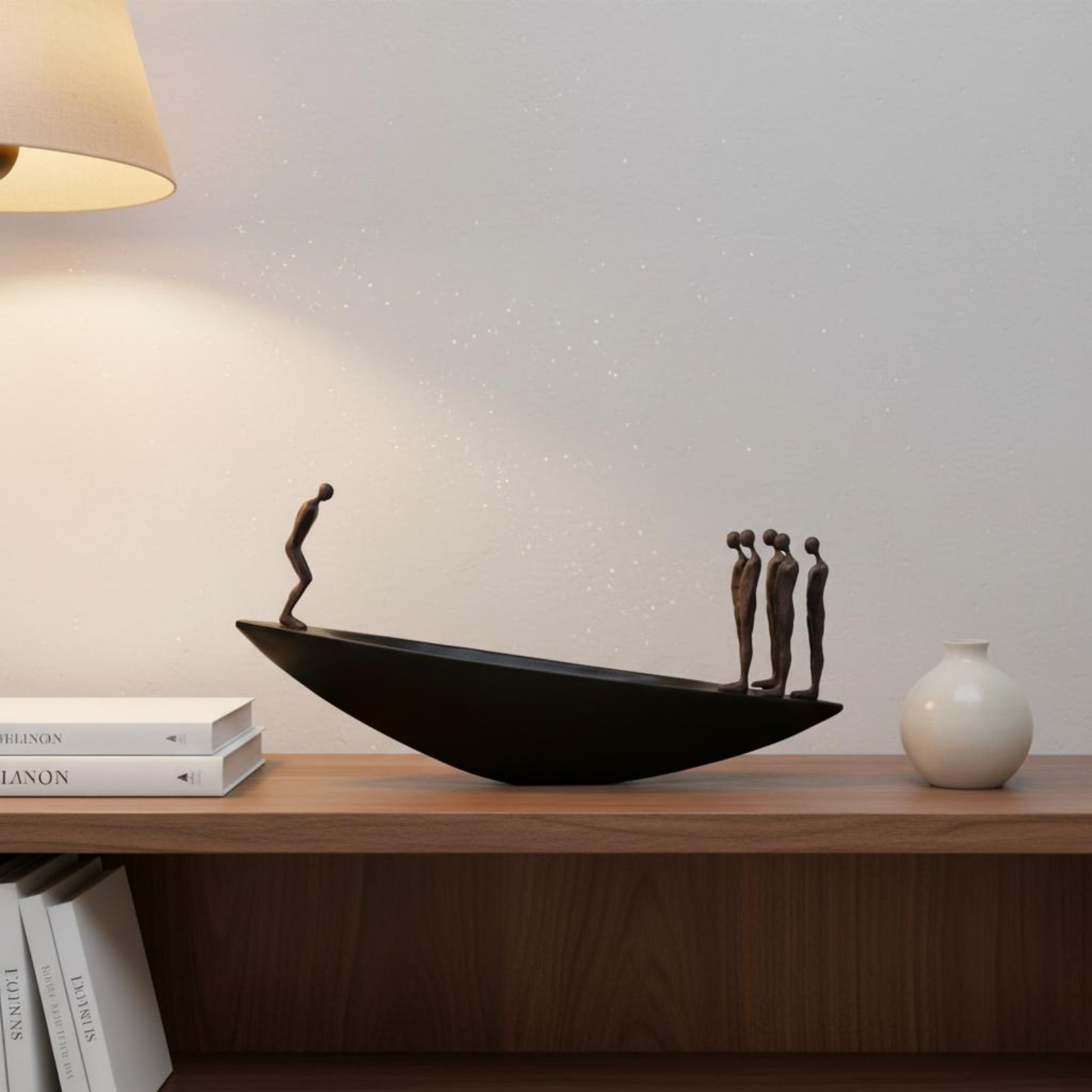 Estátua Moderna de Barco à Vel - Quiet Luxury Lifestyle avaliação e preço
