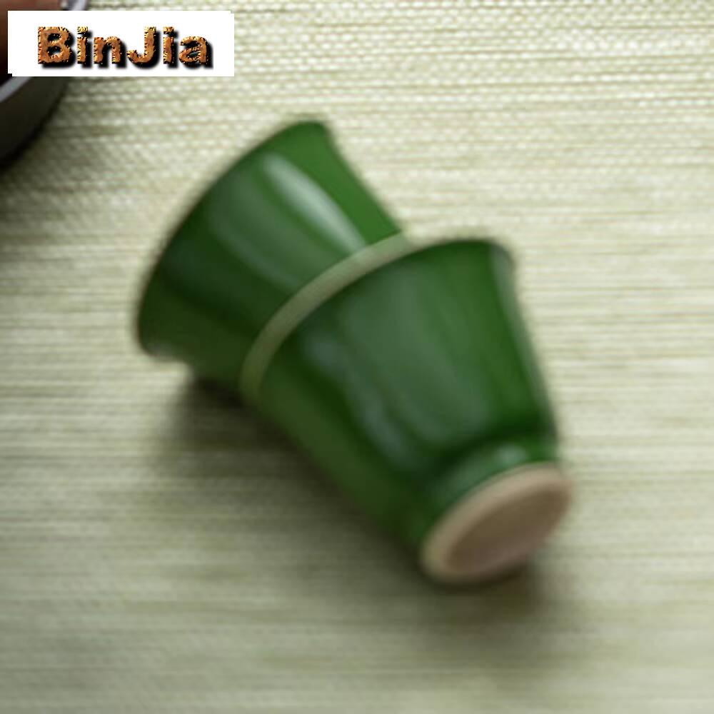 2 pc/set verde enegrecido copo - Handmade Ceramic Mug avaliação e preço