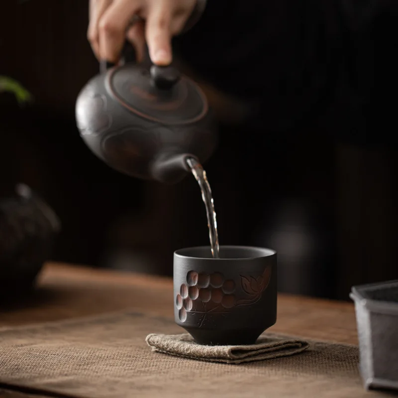 Xícara de Chá de Cerâmica Roxa - Handmade Ceramic Mug avaliação e preço