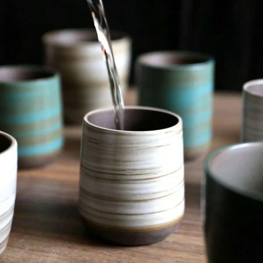Caneca de pedra esmaltada crac - Handmade Ceramic Mug avaliação e preço