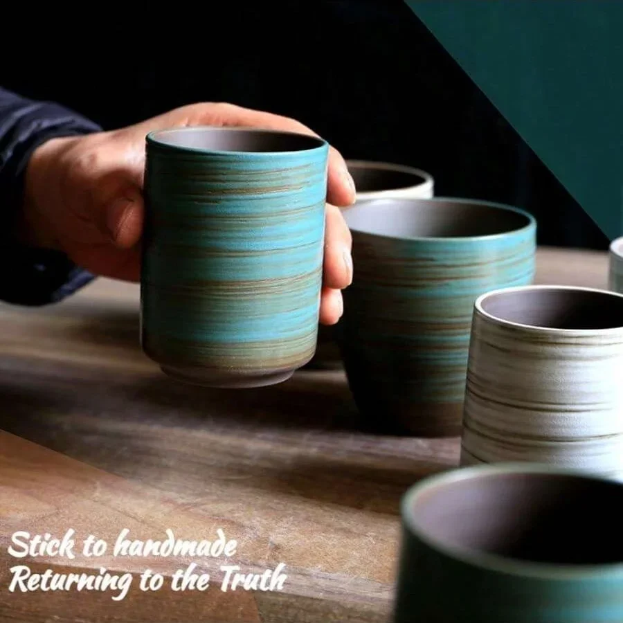 Caneca de pedra esmaltada crac - Handmade Ceramic Mug avaliação e preço