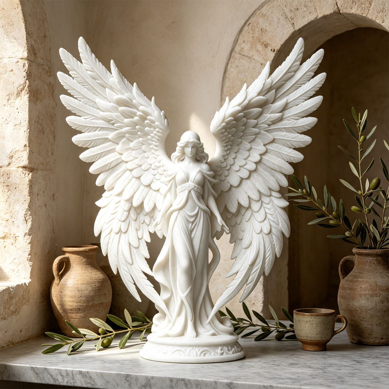 Ornamento de Anjo Deusa Curado - Quiet Luxury Lifestyle avaliação e preço